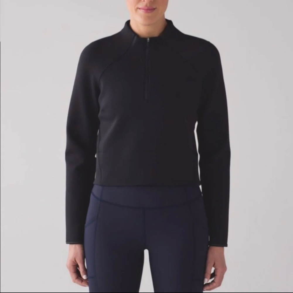 Lululemon Kicking Asphalt 1/2 Zip Hoodie Black